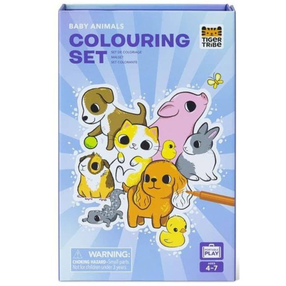 Malset für unterwegs - Süße Tierbabys (36 Seiten & Sticker)