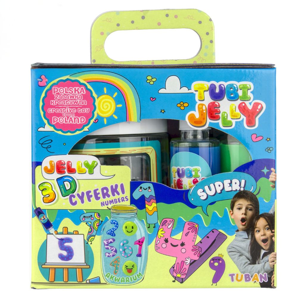 Tubi Jelly Satz von 6 Farben + kleines Aquarium - Zahlen