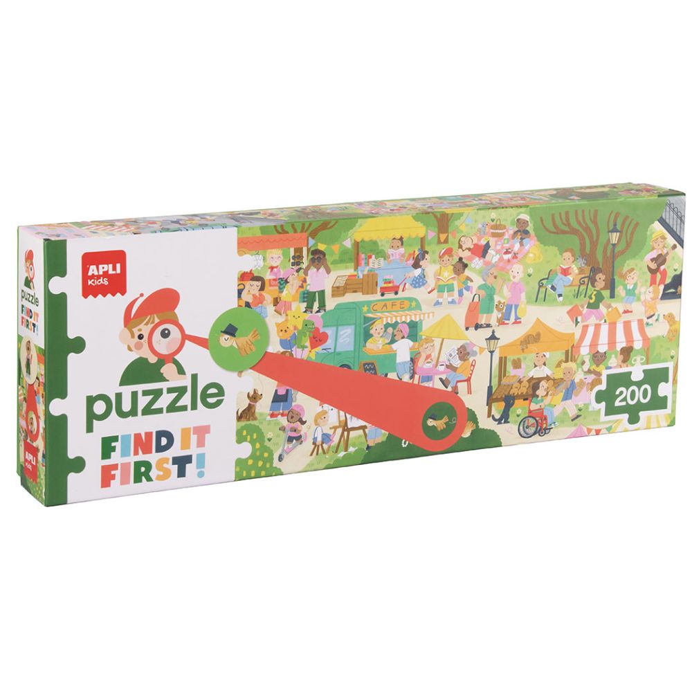 Find It First! Beobachtungspuzzle – Markt 200 Teile 6+