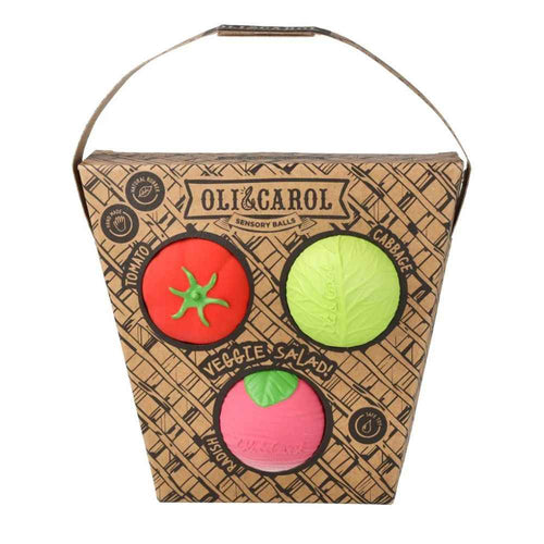 Piłki sensoryczne dla niemowląt Oli&Carol - Sałatka Jarzynowa