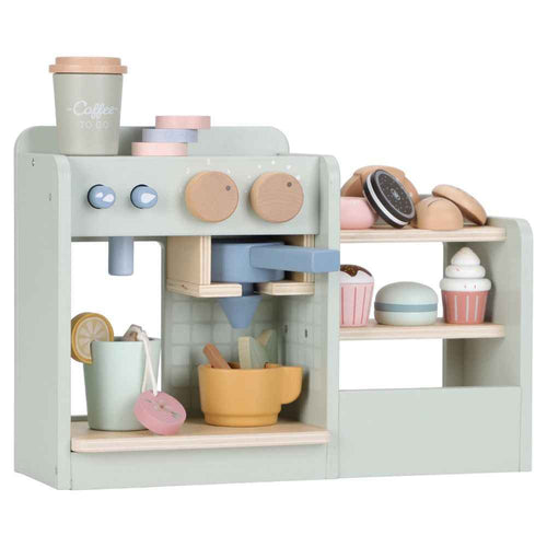 Drewniana kawiarenka z akcesoriami Little Dutch