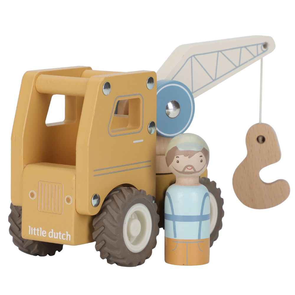 Samochód Little Dutch - Ciężarówka z dźwigiem
