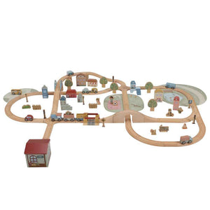 Drewniana kolejka XXL Little Dutch 114 el.