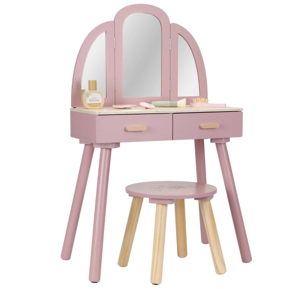 Großer Schminktisch mit Accessoires