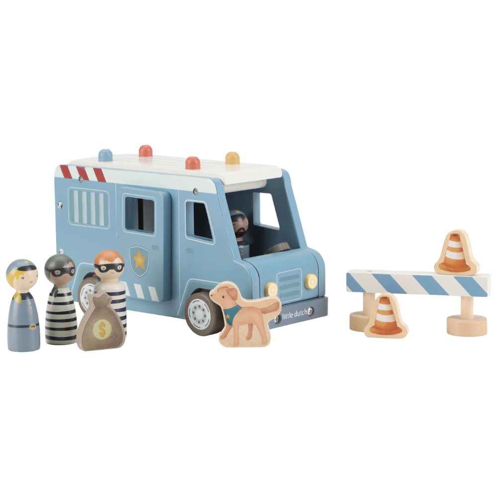 Samochód policyjny z figurkami Little Dutch