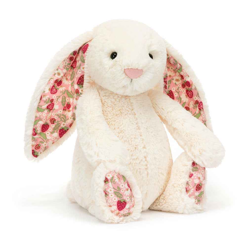 Pluszowy królik z kwiecistymi uszami Berry Jellycat - kremowy 18 cm