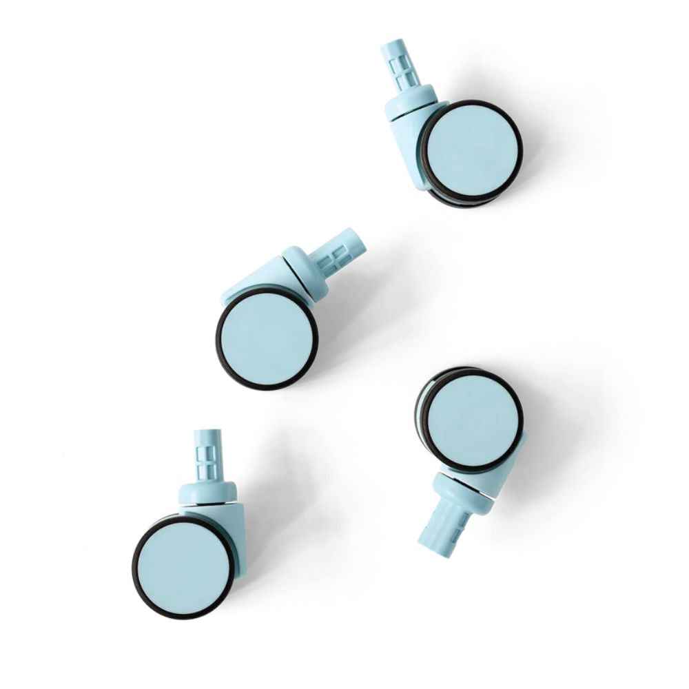Rollen-Set für MODU Aufbewahrungsbox – 4 drehbare Räder in Sky Blue