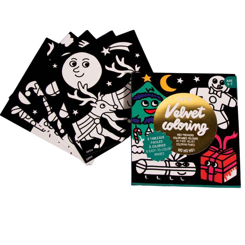 Zestaw 6 welwetowych kolorowanek OMY - HOHOHO