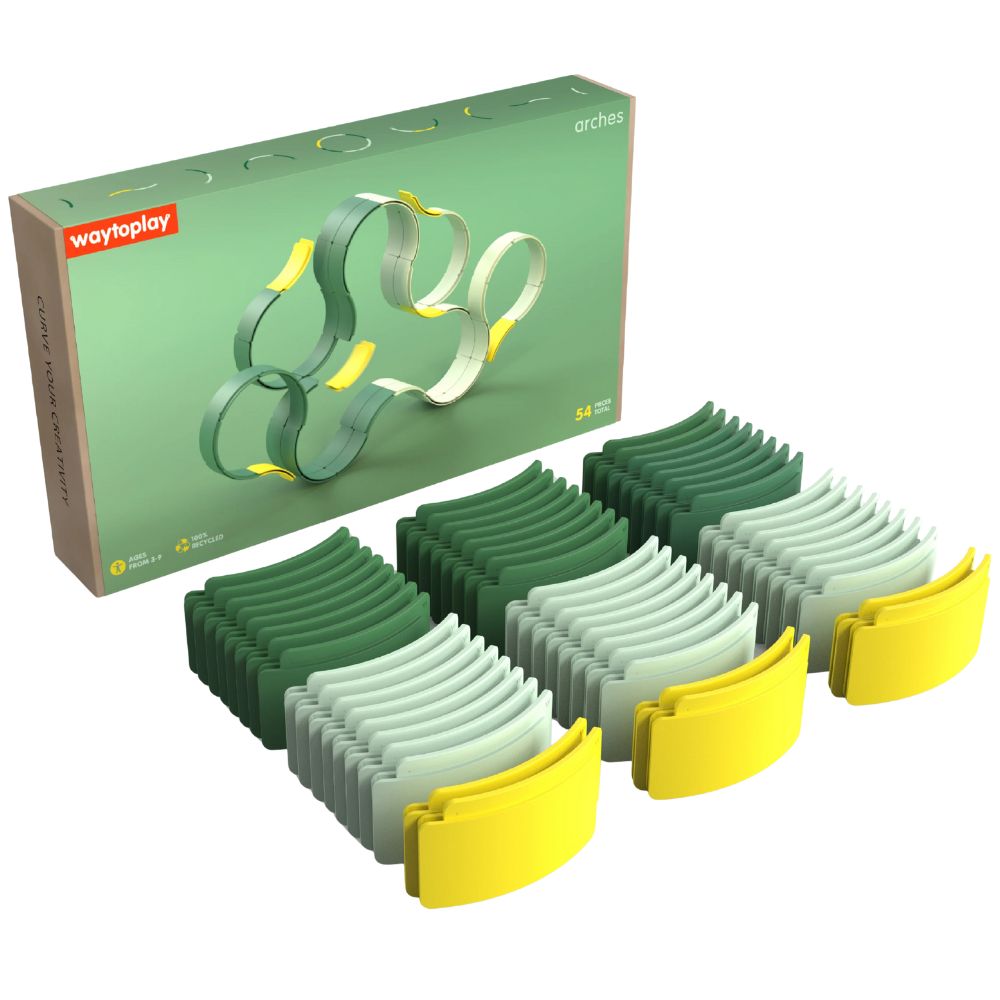 Baukastenset Builder Set – Bögen, 54 Teile