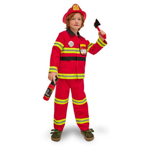 Feuerwehrmann-Kostüm – Größe 96–116 cm (3–6 Jahre)