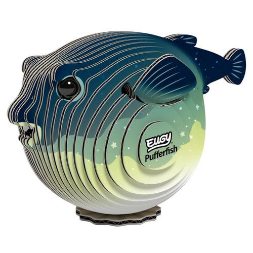 Öko-Puzzle 3D – Kugelfisch – schaukelnder Fisch