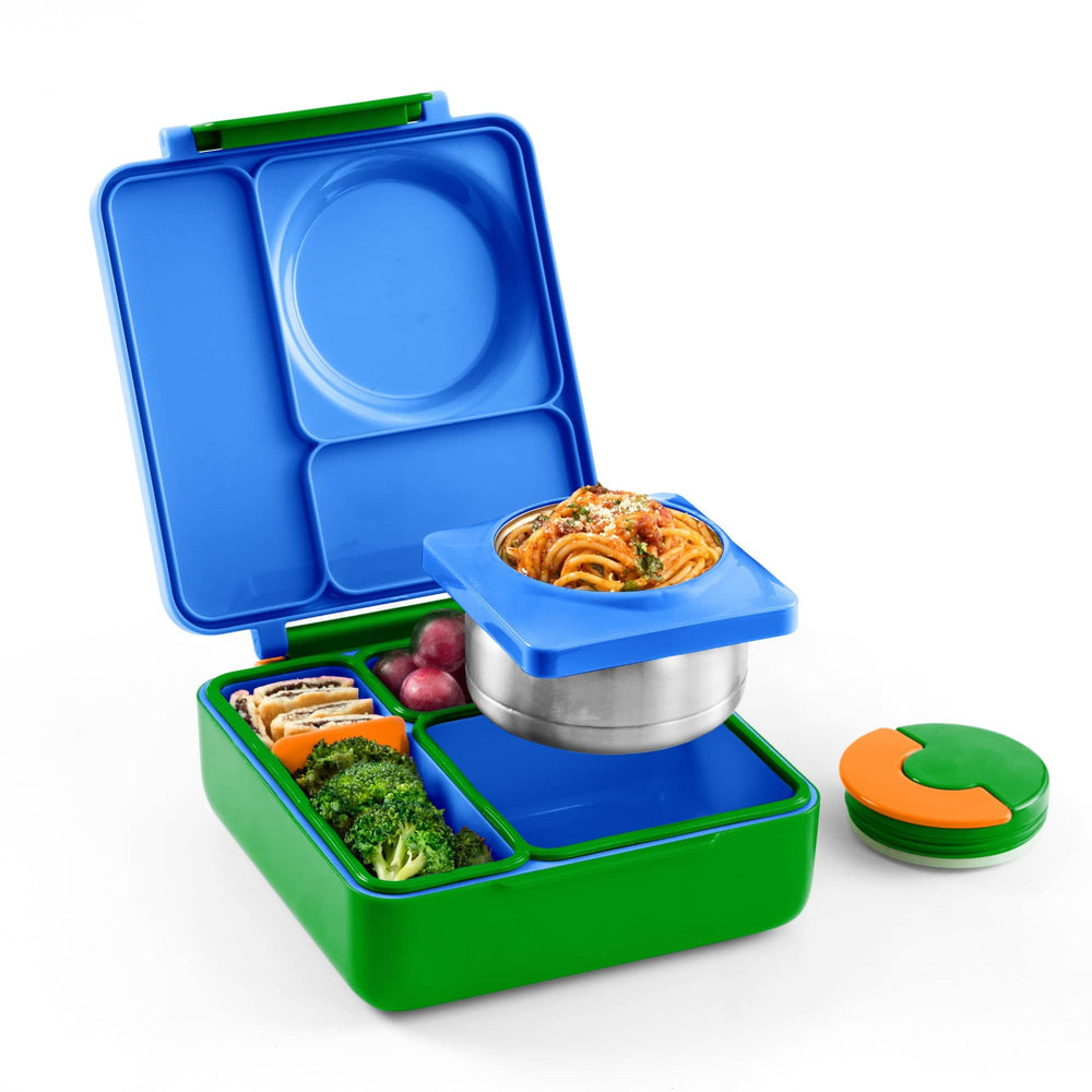 Lunchbox mit Thermoskanne OmieBox – Monster Blue