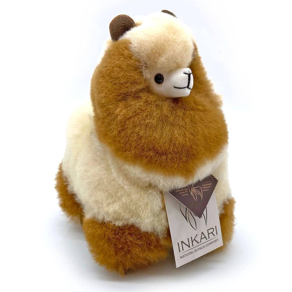 Fluffiges Maskottchen Alpaka Naturals – Latte Caccao 23 cm