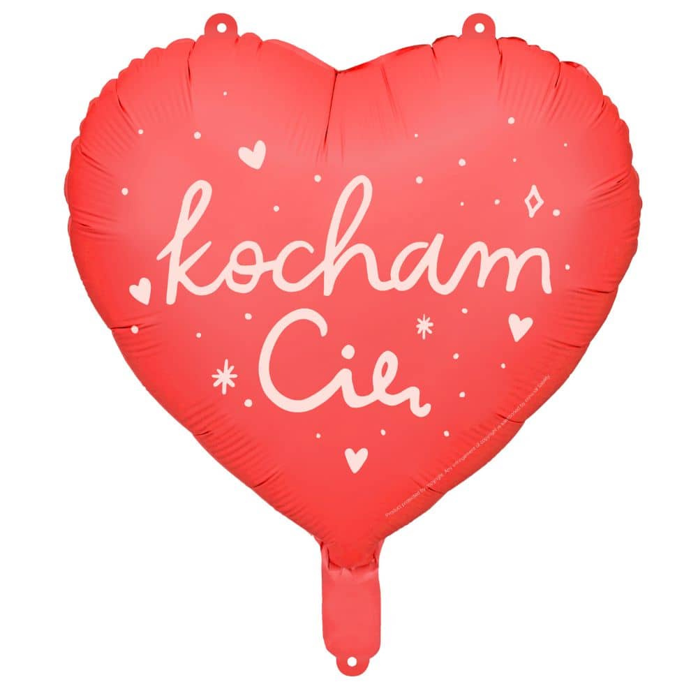 Folienballon – Herz „Kocham Cię“ 45 cm