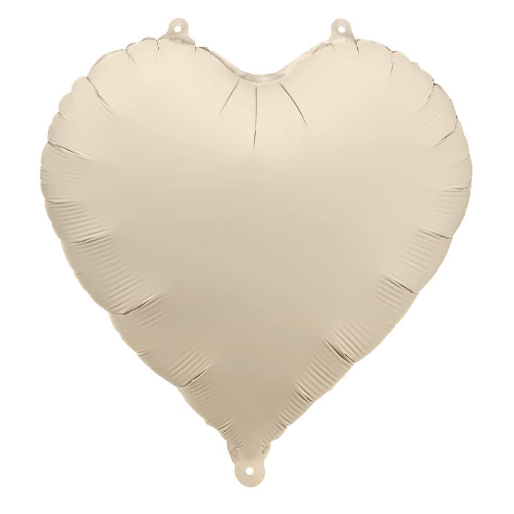 Folienballon – Herz hellbeige 45 cm