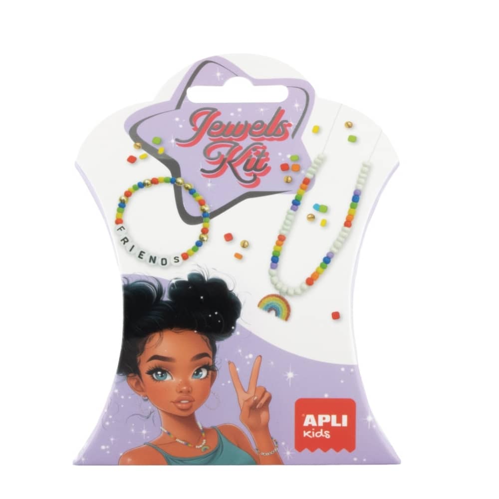 Set zum Basteln von Halsketten und Armbändern DIY Kit – Regenbogen