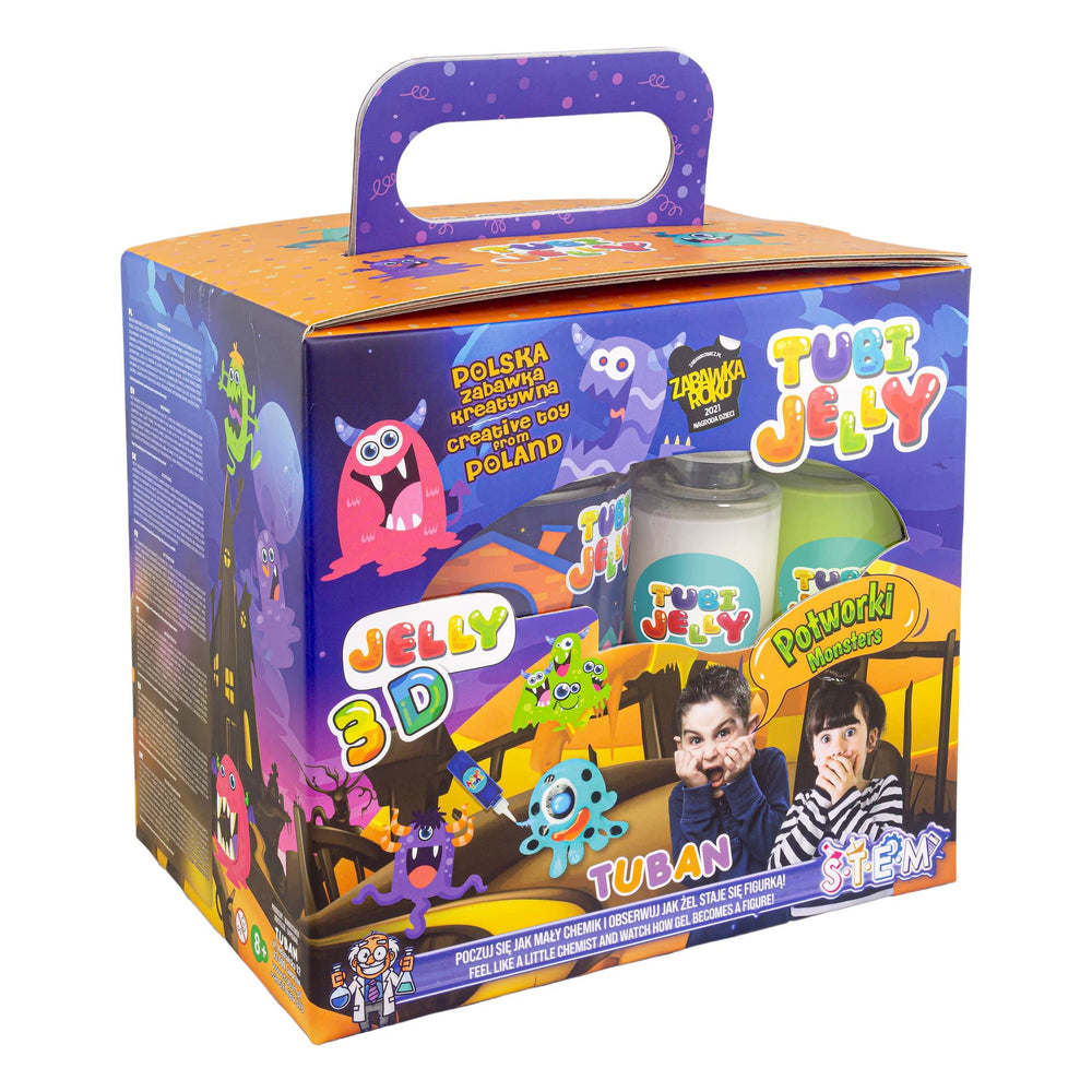 Tubi Jelly Set mit 6 Farben + kleines Aquarium –  Monster
