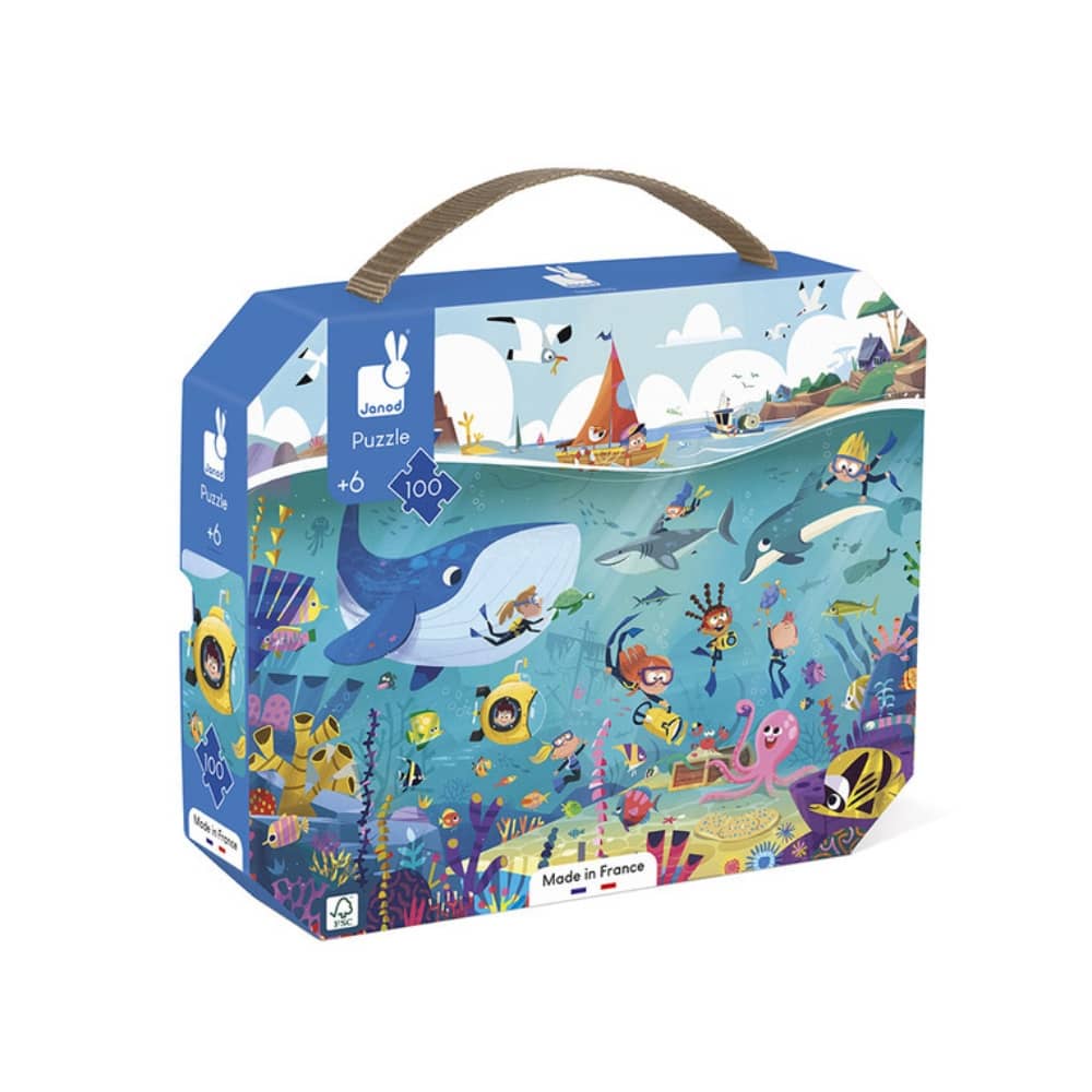 Puzzle im Koffer – Unterwasserwelt 100 Teile