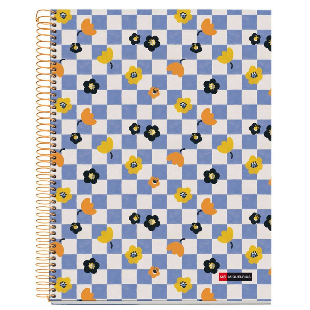 A4 Spiralnotizbuch Square It - 120 Blatt kariert (4 Farbsegmente)