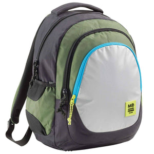 Großer 3-Fach Schulrucksack mit USB-Port – Berlin Rider Green (30L, Laptopfach)