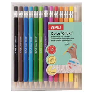 Druckbuntstifte-Set mit Ersatzminen – Color Click (12 Farben)