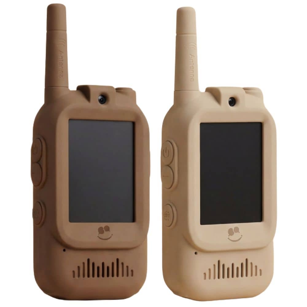 Video-Walkie-Talkie-Set – KidTooki Beige & Braun (2er-Set)