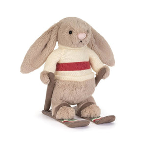 Kuscheltier Beiger Hase auf Skiern (20 cm)