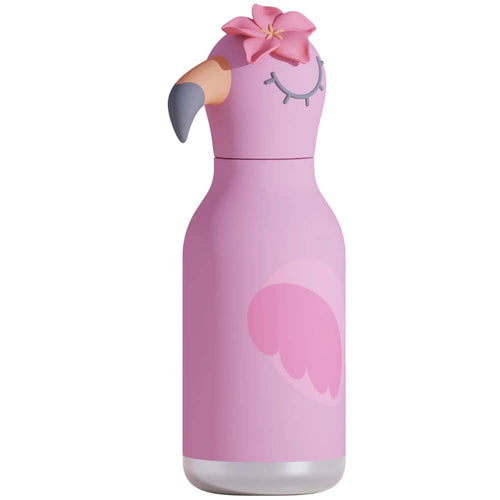 Thermo-Trinkflasche mit Strohhalm Bestie –  Flamingo (460 ml)