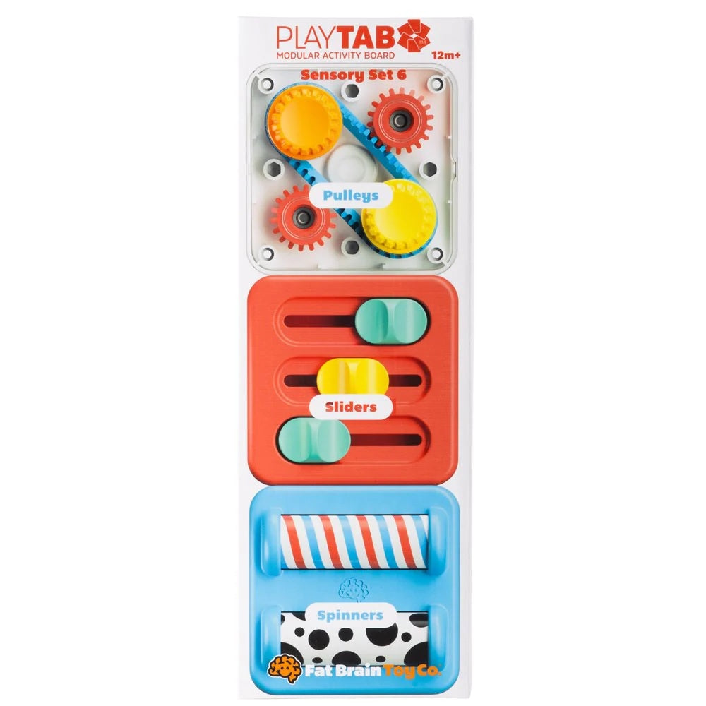 Set mit 6 sensorischen Quadraten mit Raupe von PlayTab