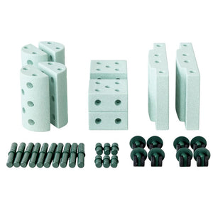 Kreative Bausteine zur Förderung der Grobmotorik – Education Set – Ocean Mint/Forest Green, 34 Teile