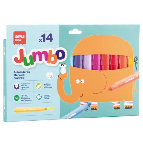 Jumbo-Filzstifte für Kinder – Dicke Marker (14 Farben)