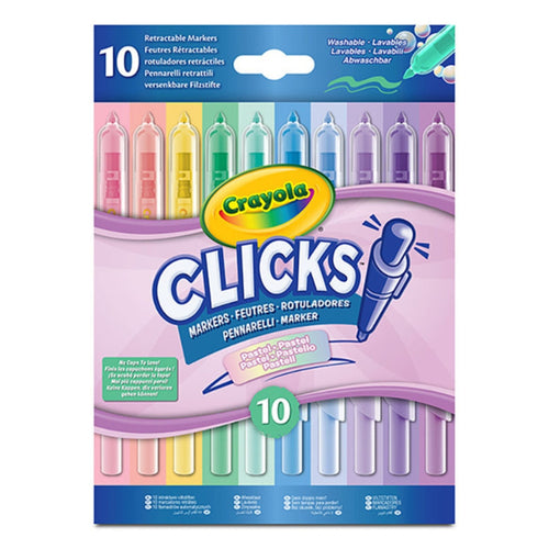 Pastellfarbene Selbstschreiber – abwaschbar, Clicks, 10 Stück