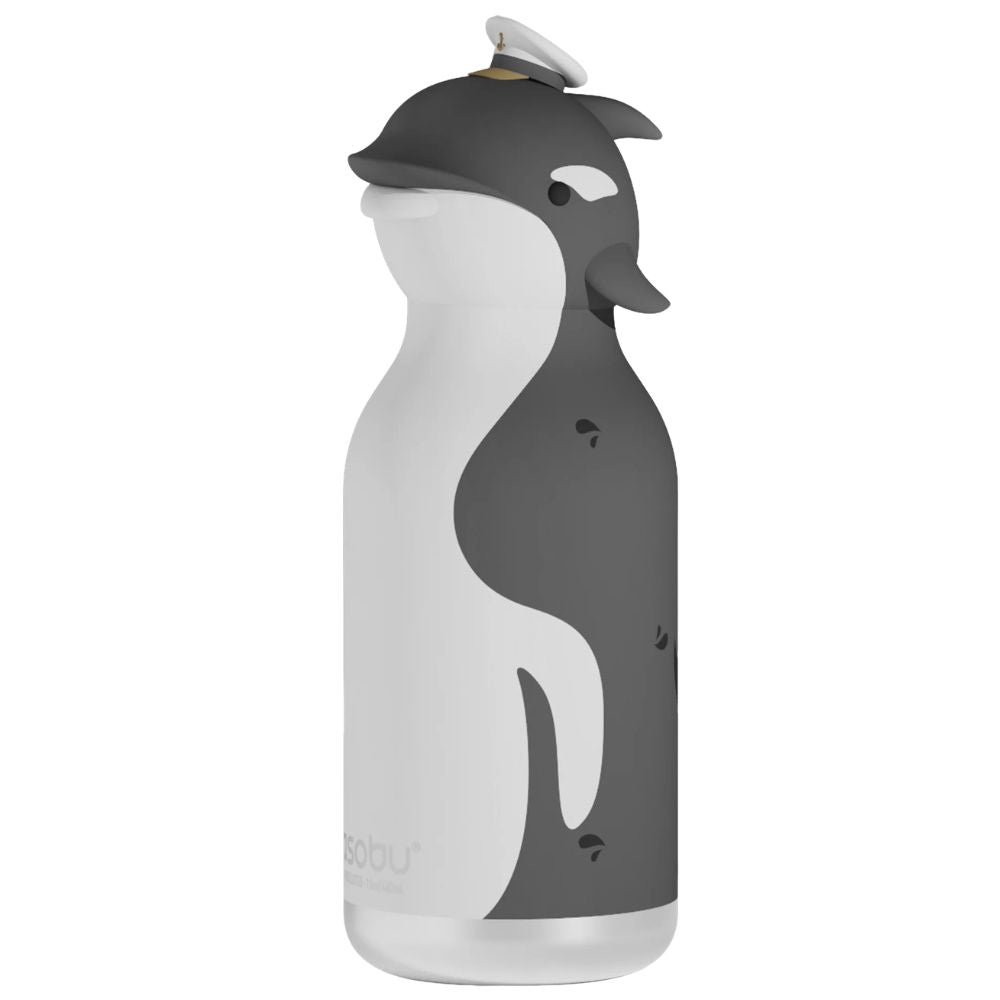 Thermo-Trinkflasche mit Strohhalm Bestie – Wal (460 ml)
