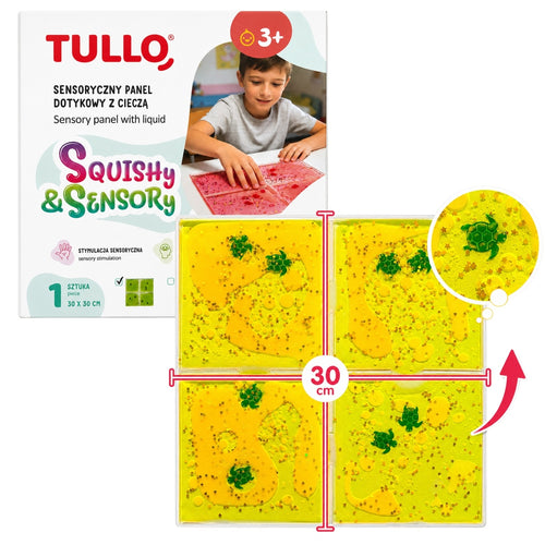 Sensorik-Knetspielzeug - Squishy Sensorik-Panel mit Flüssigkeit - Gelb