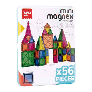 Magnetische Bausteine - Mini Magnex, Travel Set XL (56 Teile)