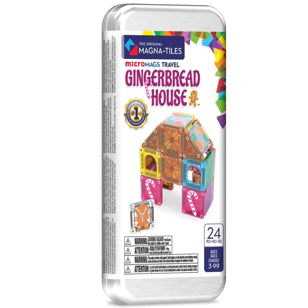 Magnetische Bausteine - microMAGS- Gingerbread House Travel, 24-teilig