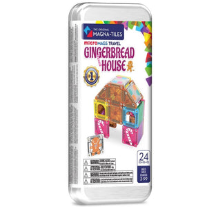 Magnetische Bausteine - microMAGS- Gingerbread House Travel, 24-teilig
