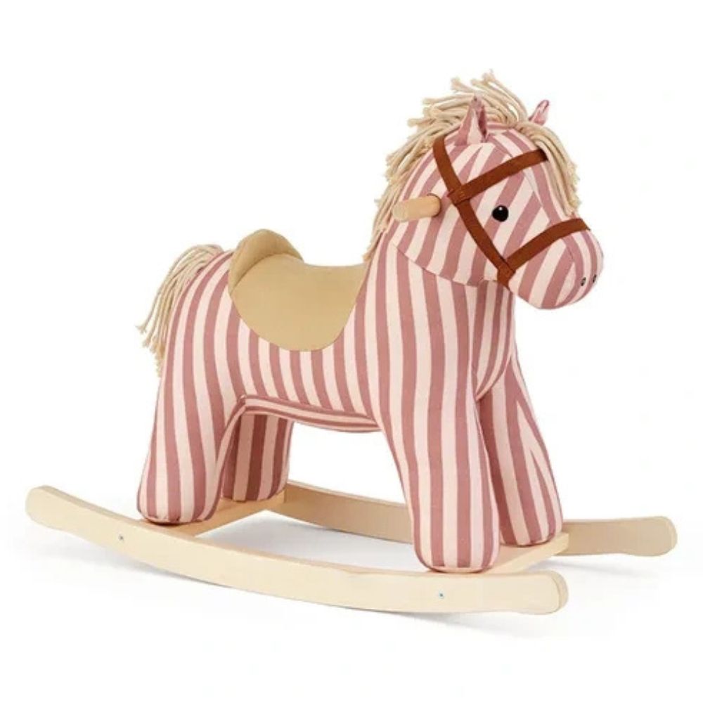 Schaukelpferd Mila von Kid's Concept mit rosa Streifen