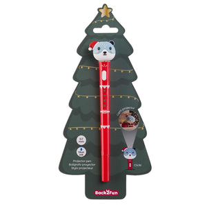 Weihnachtskugelschreiber mit Projektor – Bär