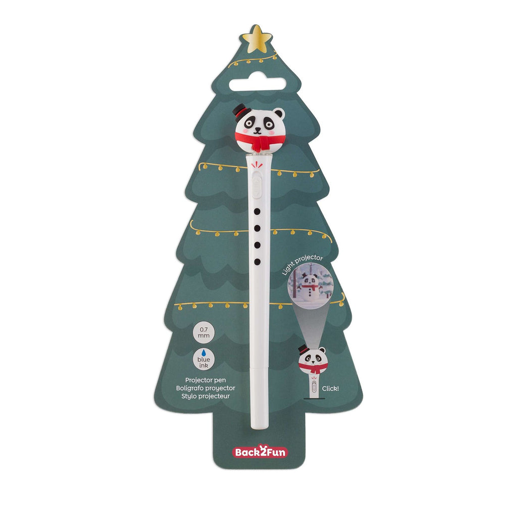 Weihnachtskugelschreiber mit Projektor – Panda
