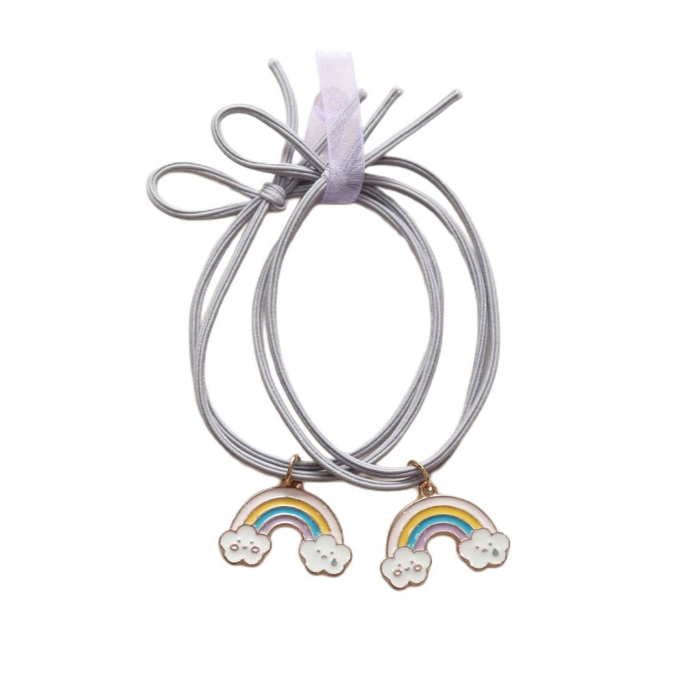 Yuko B. Haargummi-Armbänder Regenbogen - 2 Stück - Produktbild