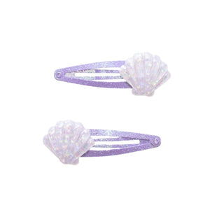 Yuko B. Haarspangen Muscheln, Lila