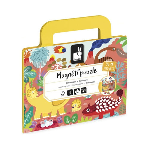 Janod Magnetpuzzle Magneti'Puzzles Dinosaurier
