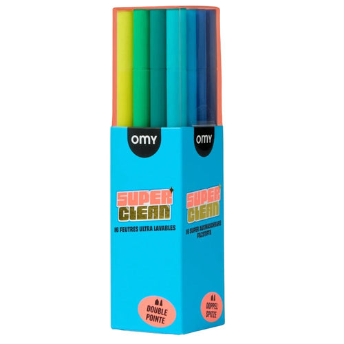 Auswaschbare Filzstifte Super Clean von OMY in der Verpackung