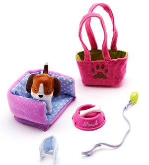 Puppenzubehör – Set mit Hund