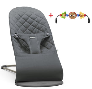 Babywippe BLISS – Anthrazit + Spielzeug