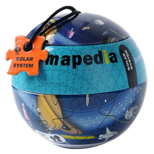 Puzzle in einer Metallkugel – Weltraumkarte, 100 Teile