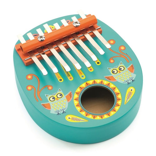 Holz-Kalimba-Instrument  - Eule - Tublu.de