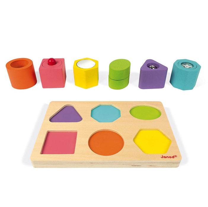 Sensorisches Holzpuzzle – Formen und Geräusche - Tublu.de