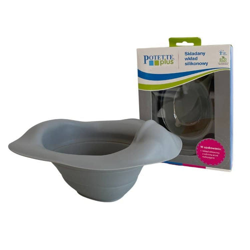 Faltbarer Silikon-Toilettensitzeinsatz – Grau